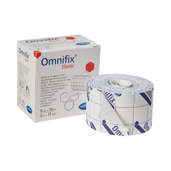 Omnifix Elastic Synthetic Rubber / Fiber Dressing Retention Tape, 2 Inch x 10 Yard, White 900602 - main